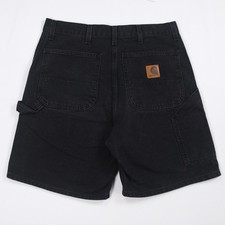 Vintage Carhartt B25 BLK Black Carpenter Shorts Size 32.5