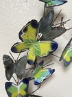 VTG Curtis Jere Enamel Butterfly Metal Wallhanging MCM Signed 1968 Blue Yellow — photo 5