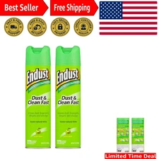 Endust Multi-Surface Dusting and Cleaning Spray, Green Apple, 2 Count