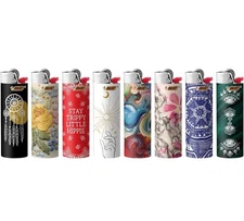 BIC Special Edition Bohemian Series Lighters 8 Pack Set Hippy Hippie Artsy NEW