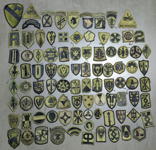 Genuine US Army Unit Patches Subdued  - Lot of 97 original patches and tabs
