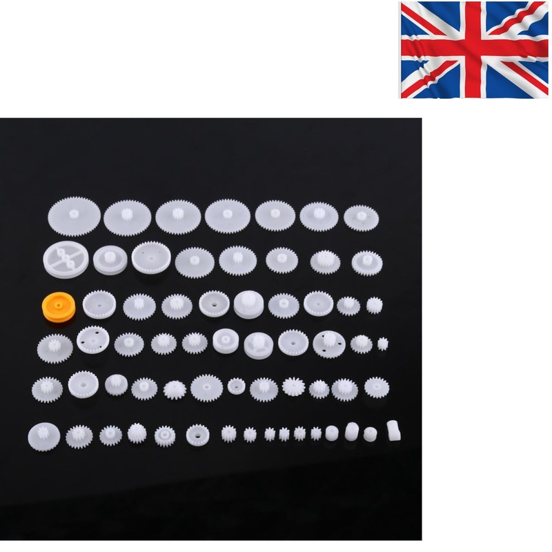 Versatile DIY Robot Gear Kit with 64 Plastic Components for Creative Projects