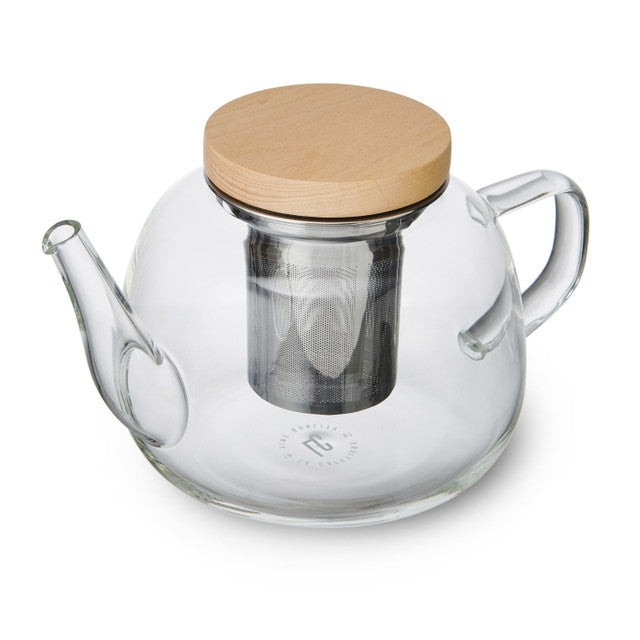 La Cafetière Rialto Glass Infuser Teapot With Filter And Wooden Lid, 4 Cup, 1.2L