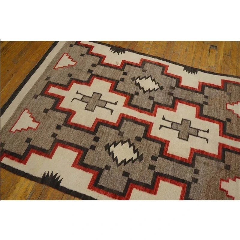 Alfombra navajo suroeste de 6x9 pies tejida a mano estilo nativo americano tribal 100 % lana alfombra Foto 3 de 4
