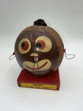 VTG Bongo A Nut From Florida Coconut Coin Bank Souvenir Tropic ART Novelty