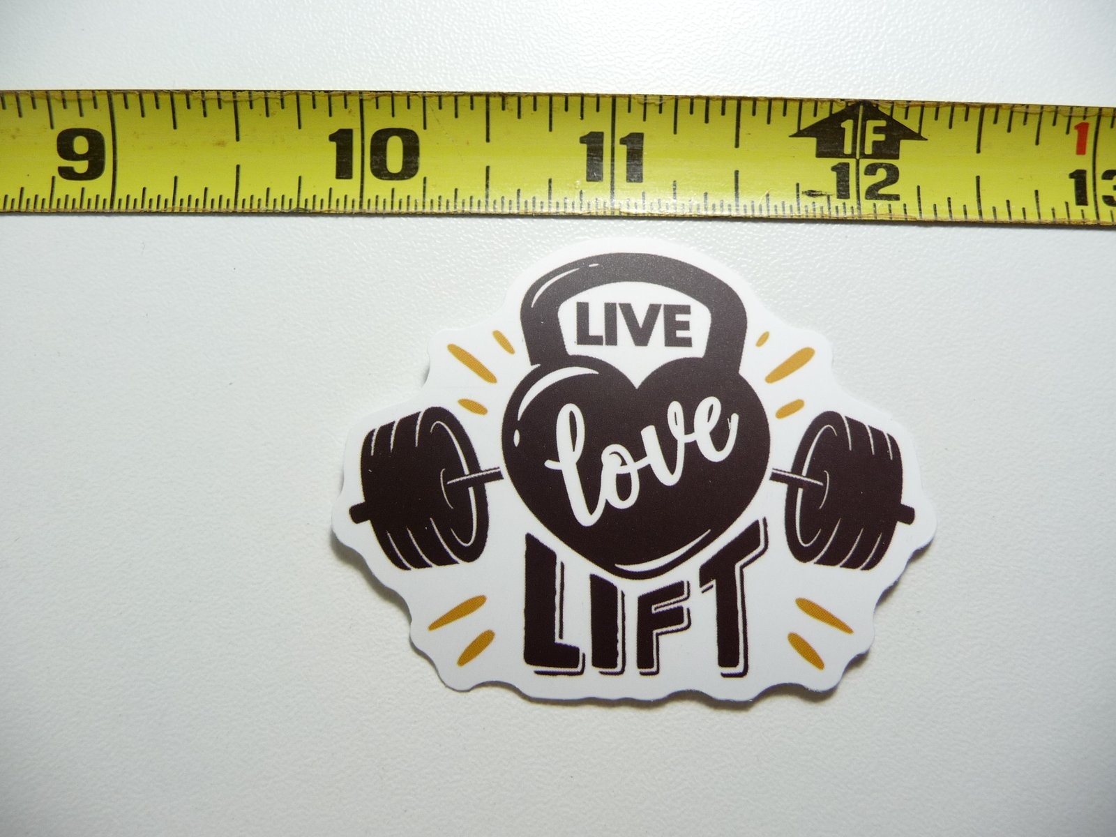Live Love Lift Kettlebell Barbell Heart Gym Fitness Decal Sticker