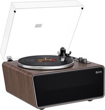 XJ-HOME XJ-H01 Bluetooth Vinyl Record Player 33/45RPM AT-3600L   Open Box