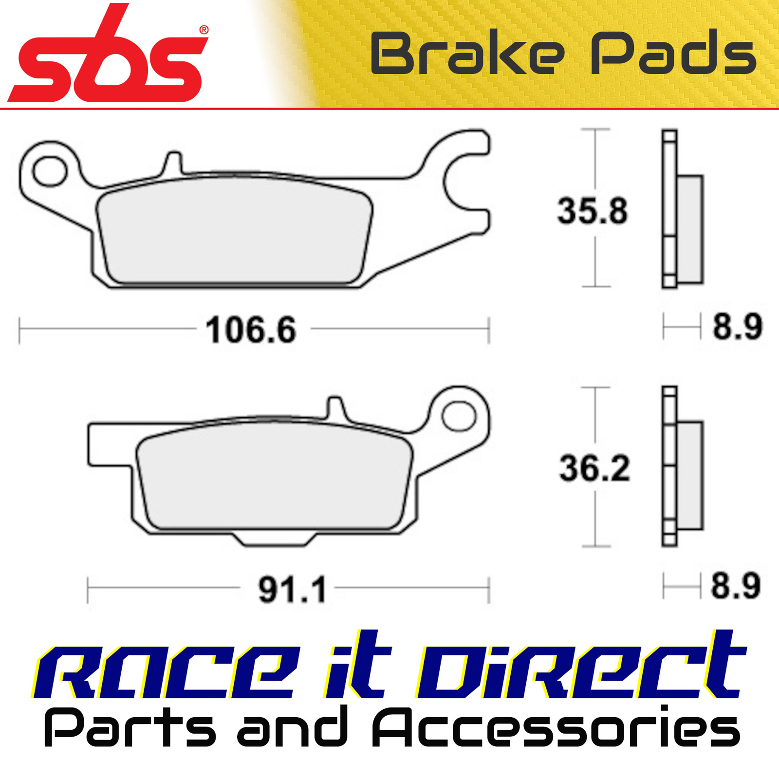 BAR Of Brake SBS p852-si for Moto Spare Parts Accessories Pieces Refills - Image 2