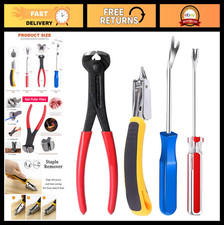 Upholstery Staple Remover Tool Set - Tack Puller, Nail Puller Fastener Lifter