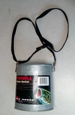 Vintage Frabill Galvanized Steel Wade Bait Minnow Fishing Bucket - Made in USA