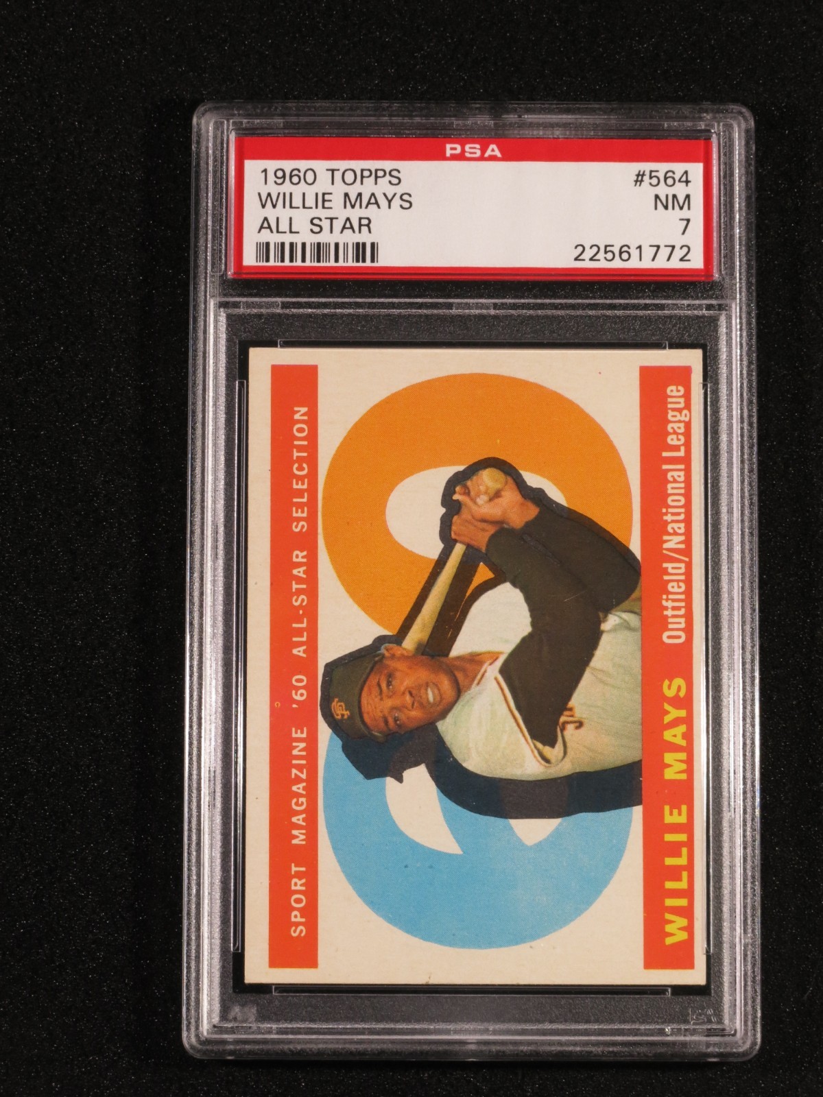 1960 Topps #564 Willie Mays PSA 7 All Star HOF Giants