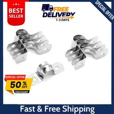 30Pcs 1-1/2  Stainless Steel Pipe Strap Clamps Two Hole Strap for Conduit Cables