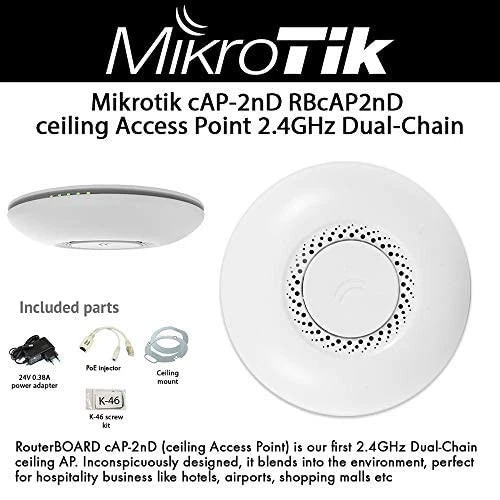 RouterBOARD cAP-2nD ceiling Access Point 2.4GHz Dual-Chain PoE - Picture 2 of 8
