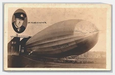 Dr. Hugo Eckner Graf Zeppelin ~ Blimp Airship dirigible RPPC aviation Hanger