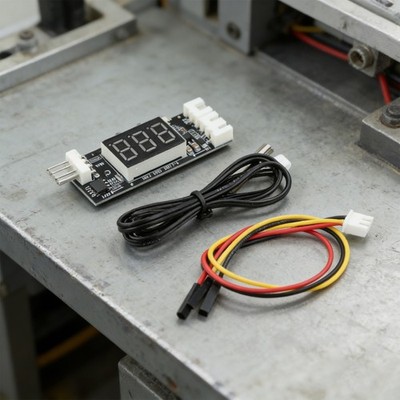 12V DC für PWM Lüftersteuerung mit Temperatursensor und LCD Anzeige
