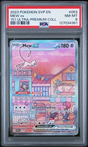 2023 POKEMON SVP EN-SV BLACK STAR PROMO 151 ULTRA-PREM COLL #053 MEW EX PSA 8