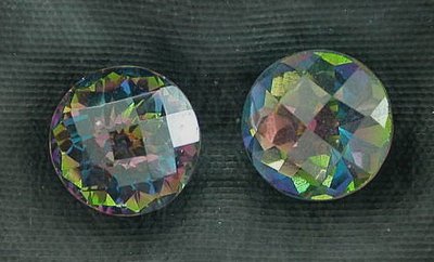 ONE 8mm Checkerboard Round Cut Mystic Fire Topaz Gem Stone Gemstone