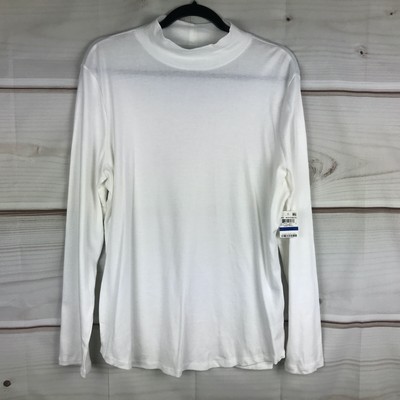 Download Charter Club Pima Cotton Mock Neck Womens Top Long Sleeve ...