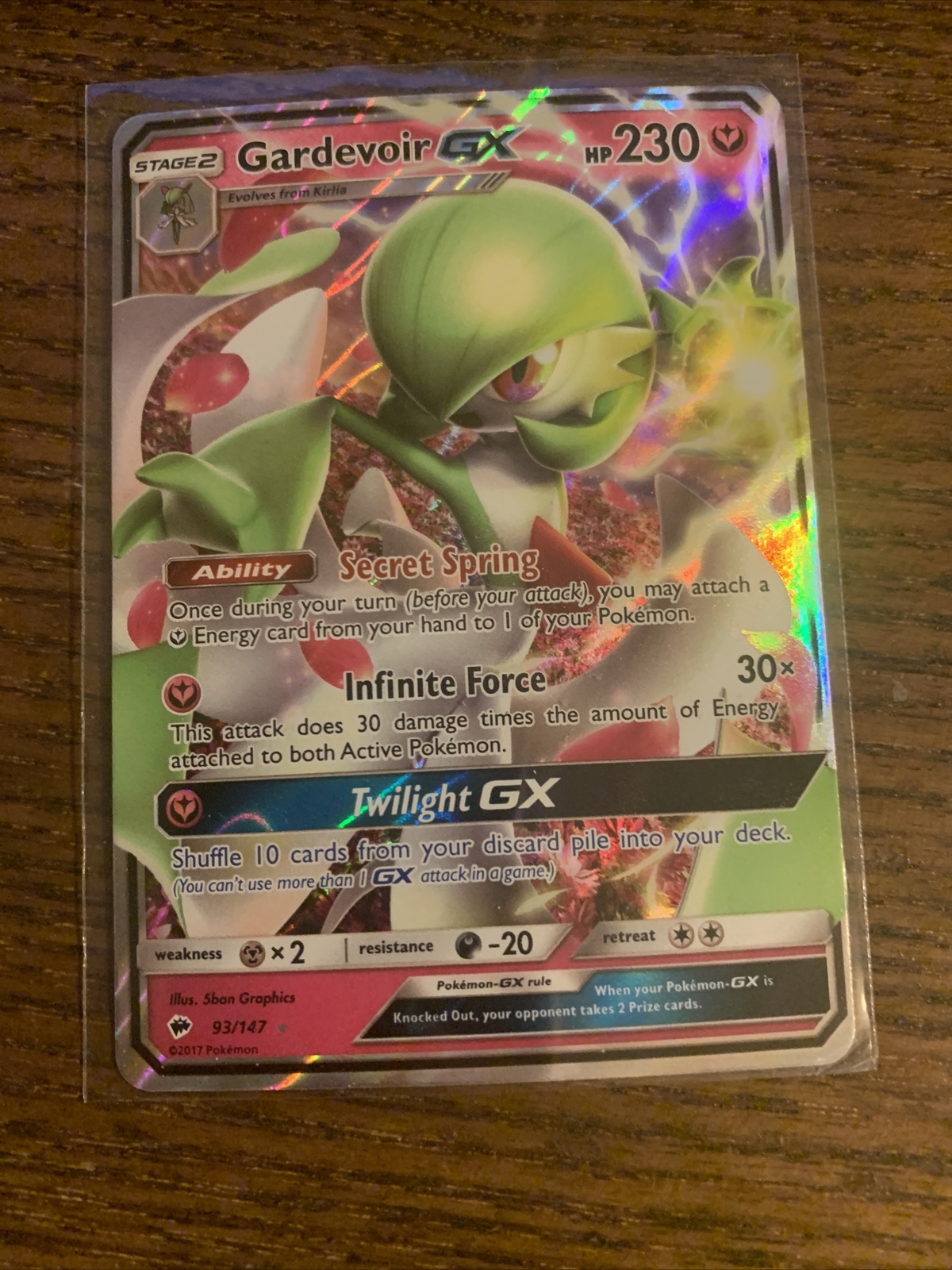 GARDEVOIR GX 93/147 NM Ultra Rare Holo Foil Pokémon Card. Free Tracked  Shipping!