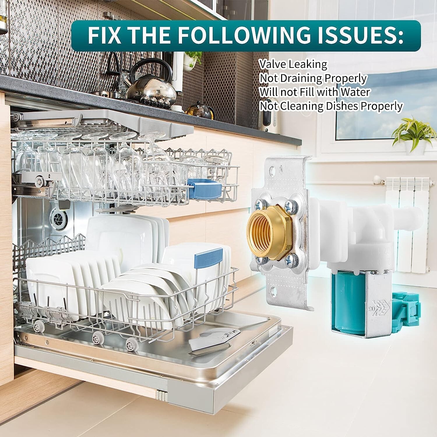 Dishwasher Inlet Valve 622058 For BOSCH SHX3AR75UC SHE43RL5UC/64