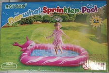 Whale Sprinkler Inflatable Pool 3year + Brand...