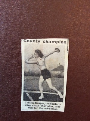 J1f 60er Jahre Ephemera Bild Diskuswerfer Cynthia Cooper