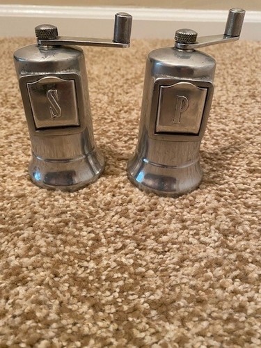 perfex aluminum 4.5 inch salt and pepper mill set