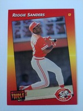 1992 Triple Play Baseball Card #109 Reggie Sanders Cincinnati Reds
