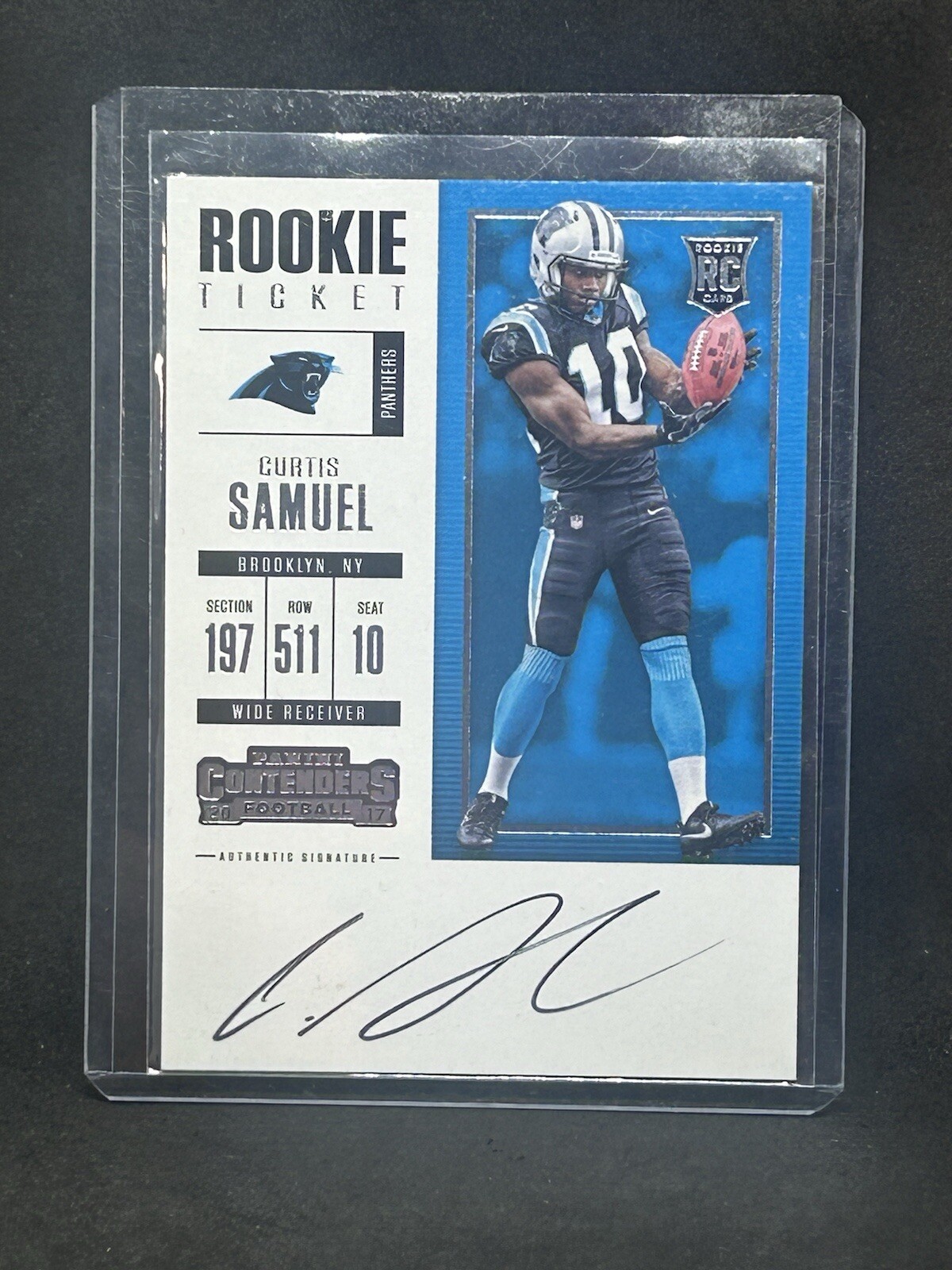 CURTIS SAMUEL 2017 Panini Contenders Autograph Rookie Ticket #330 Auto BILLS Sh
