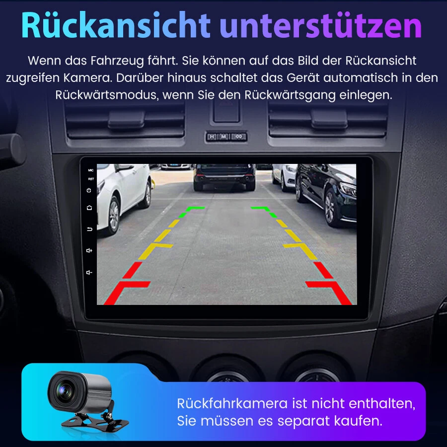 9'' Android 13 Carplay Autoradio Für Mazda 3 2010-2013 NAVI GPS DAB WIFI 6+128G - Bild 4 von 4
