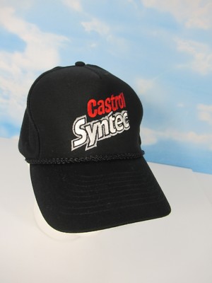 Castrol Syntec Motor Oil Nascar Black Strapback Baseball Trucker Hat Cap