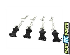 1/10 Black Aluminum EZ Pulls (4) Body Clips (8) AC03EZ01
