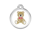 RED DINGO TEDDY ENGRAVED DOG / CAT IDENTITY PERSONALISED TAG - 3 SIZES