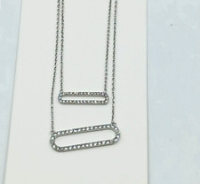 Express Layered Crystal Rhinestone Necklace S...