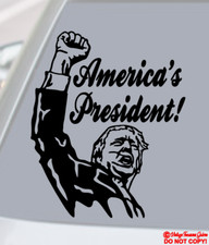 AMERICA'S PRESIDENT DONALD J TRUMP Vinyl Decal Sticker Car 2024 VANCE USA FIGHT