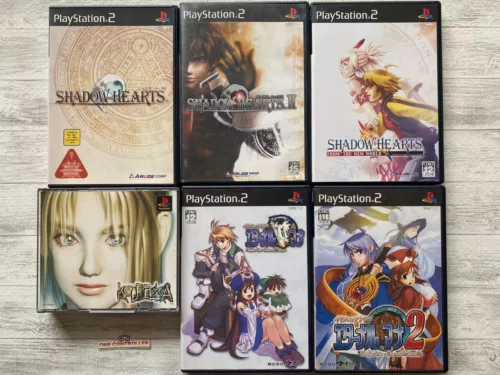SONY PS 1 2 Koudelka & Shadow Hearts 1 2 & New World & Eternal Mana 1 2 set