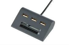 Onn. Multi-Port USB Hub with SD, Micro SD and Compact Flash Card Reader