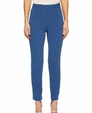 495 Boutique Moschino Womens Blue Slim Fit High-Waist Cropped Dress Pants Sz 10