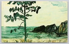 Painting By Mouth Artist Nyla Thompson Childhood Polio Chrome Postcard Unposted