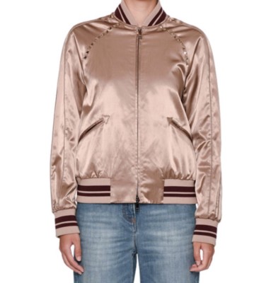 valentino rockstud bomber jacket
