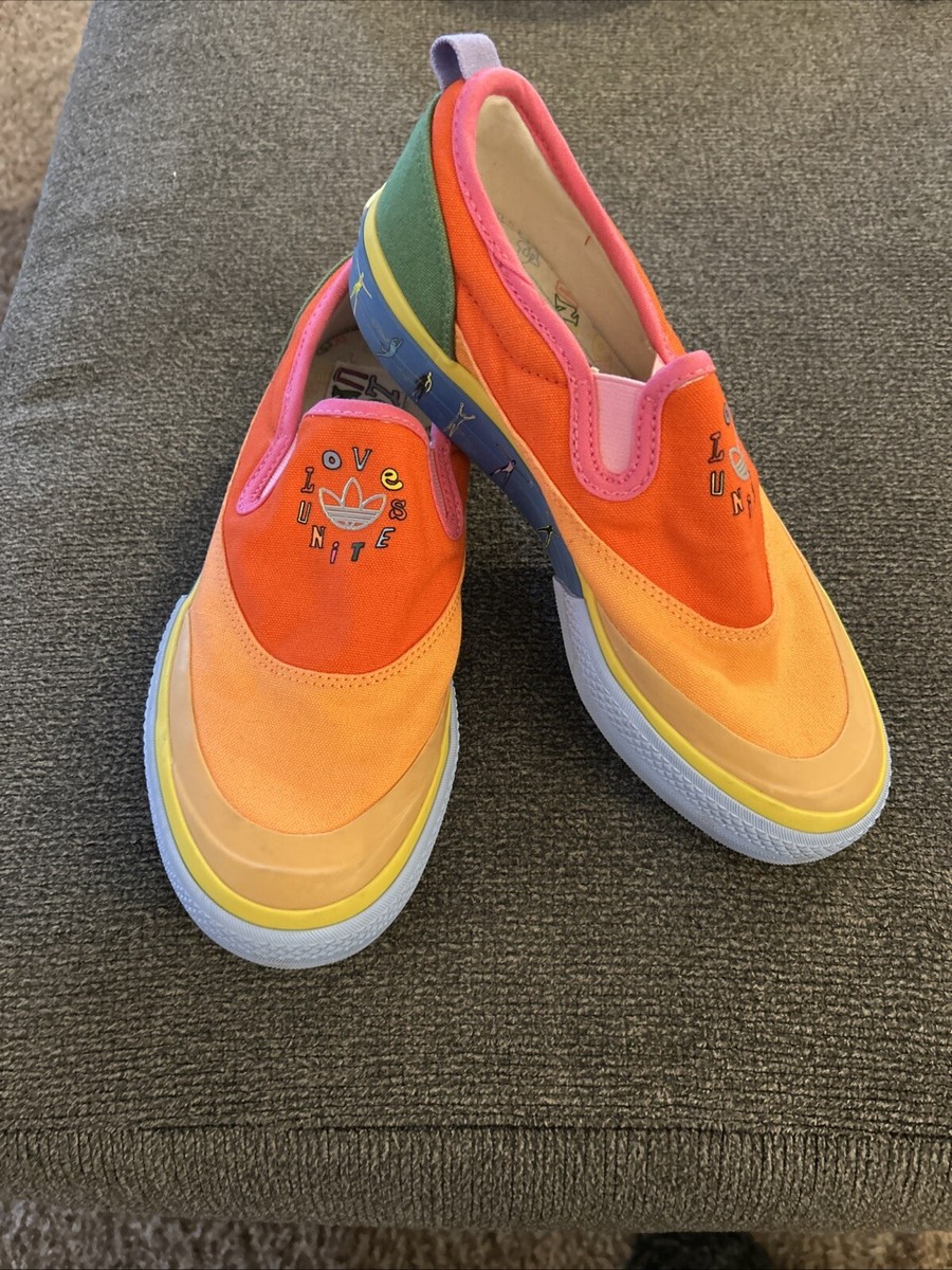 Adidas Nizza Slip On Pride Love Unites Rainbow Shoes GW2421  display picture 3