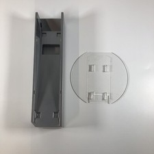 GENUINE NINTENDO WII STAND BASE SILVER RVL-019 WITH CLEAR ROUND BASE RVL-017