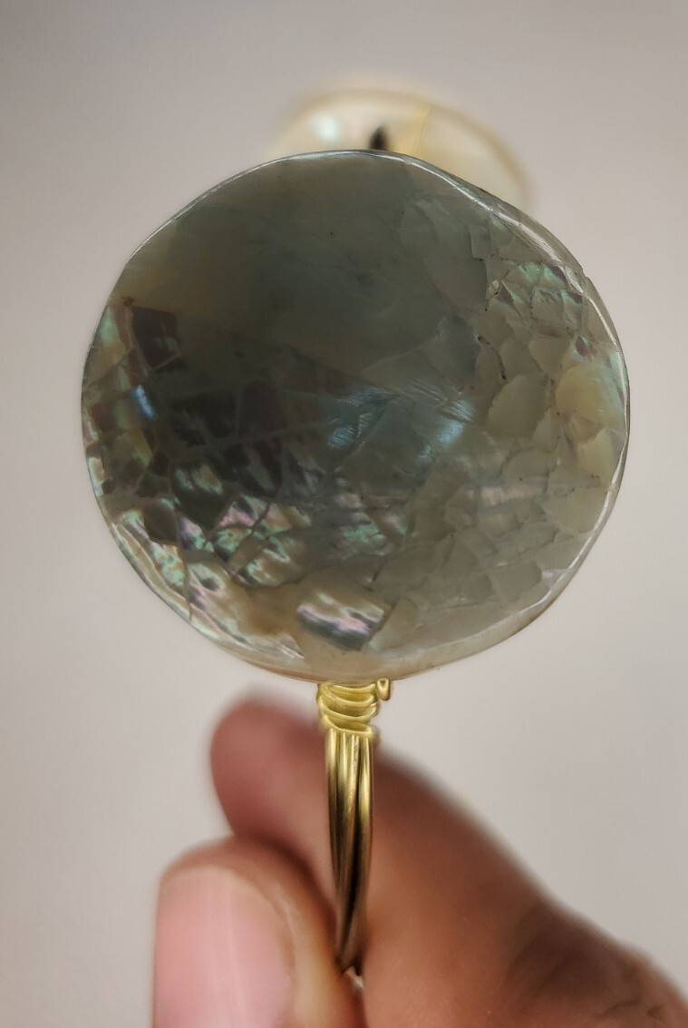 Shattered Shell Wire Wrapped Bangle - image 4