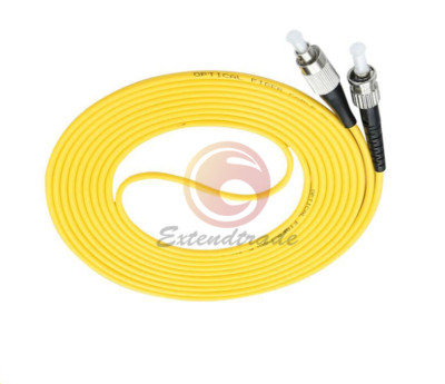 2pcs 15M FC to ST SM Simplex 9/125 3.0mm Fiber Optic Patch Cord Jumper Cable