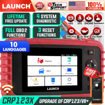 2026 L*UNCH CRP123X Elite Code Reader Car Diagnostic Scanner Tool ABS SRS Engine