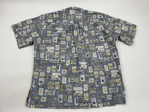 Cooke Street Men LARGE Aloha Hawaiian Button Down Shirt 100% Cotton Hula Floral - Picture 15 of 15