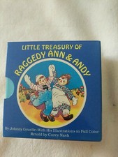 Raggedy Ann  Andy 1984 Little Treasury Of 6 Mini Books Box Set Johnny Gruelle