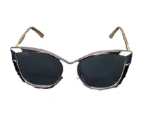 Womens Bat Wing Shape Cat Eye Clear Lens Eye Glasses Brown