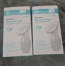 Lot of 2 Bumblebee Silicone Breast Pump And Heart Stopper With Bag 90ml