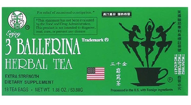 12 BOXES OF 3 BALLERINA TEA EXTRA STRENGTH W/18 TEA BAGS EA. BOX 100% ORIGINAL